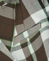 Adidas x Ivy Park Beyonce Mini Skirt Tailored Dress Suit Plaid Brown HG2366 S10