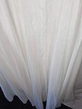 Imoda White Beaded Sequin Embroidered Pleated A-line Wedding Dress Sz 813