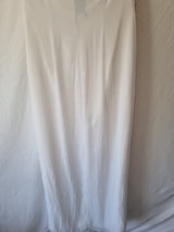 Imoda White Chiffon Beaded Ruch Halter Neck Empire Wedding Dress Sz 1210