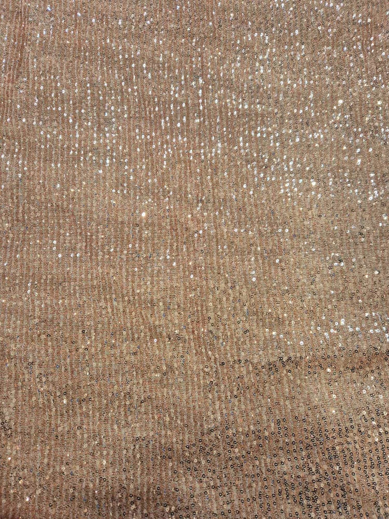 Spotlight Rose Gold Pleat Sequin Fabric 79cm x 141cm3