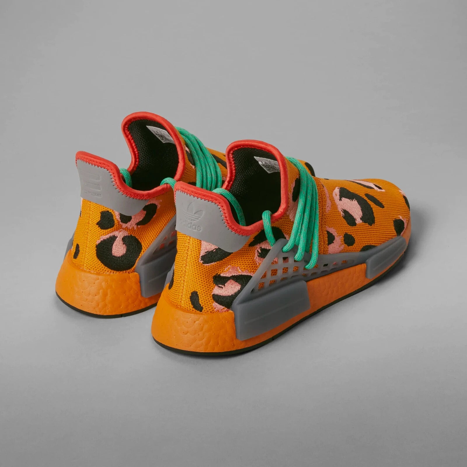 Adidas x Pharrel Williams HU NMD Animal Print Orange Grey Green GZ4439 US 107