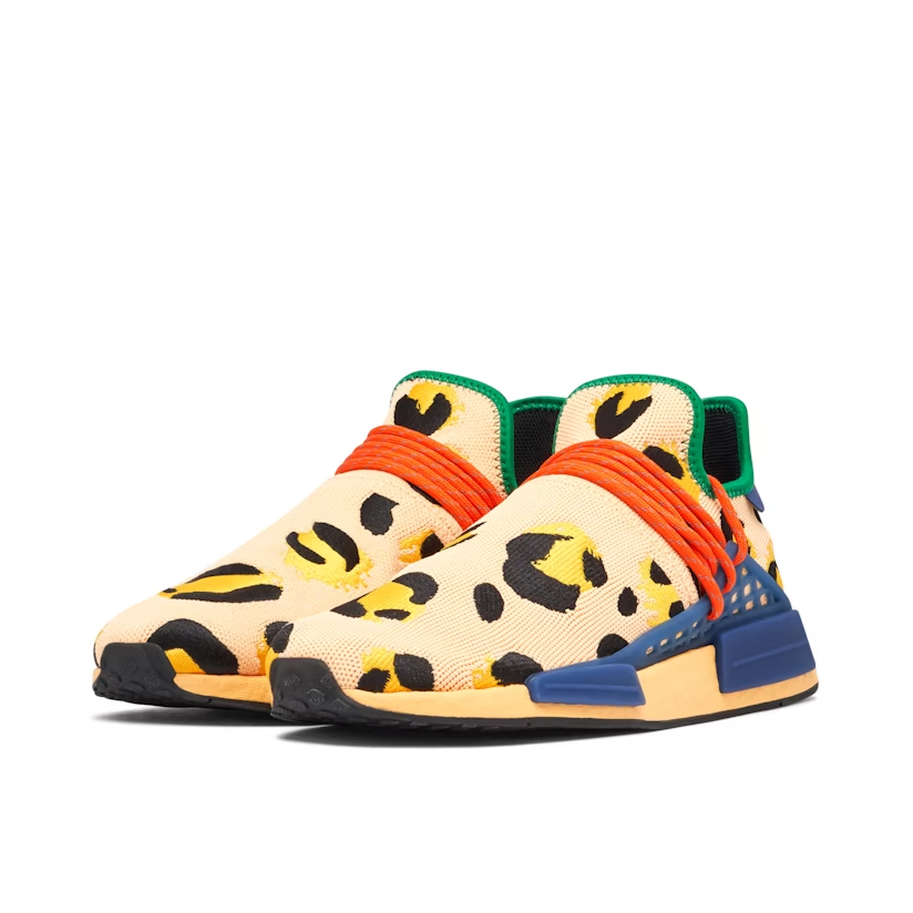 Adidas x Pharrel Williams HU NMD Animal Print Amber Orange Blue HP3221 US 95
