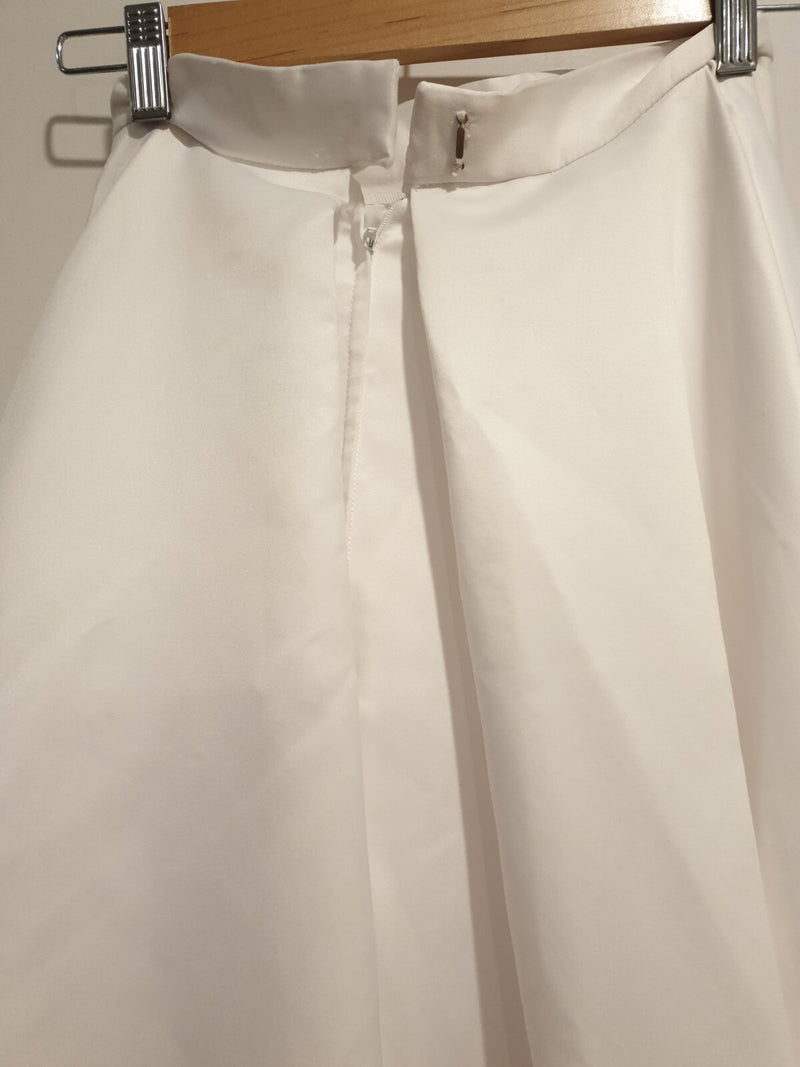 White beaded wedding bridal skirt with train size 66