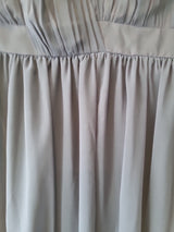 Imoda Navy Blue Chiffon Ruched Strapless Evening Bridesmaid Maxi Dress Sz 286