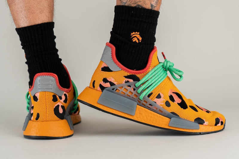 Adidas x Pharrel Williams HU NMD Animal Print Orange Grey Green GZ4439 US 109