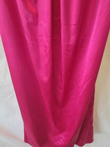Juniper & Sage Satin Hot Pink Pleat Strapless Evening Bridesmaid Dress Sz 123