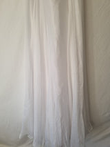 Imoda White Chiffon Sweetheart Beaded Strapless Empire Wedding Dress Sz 81