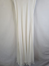 Imoda Ivory Chiffon Sweetheart Ruched Crystal Beaded Wedding Dress Sz 1010