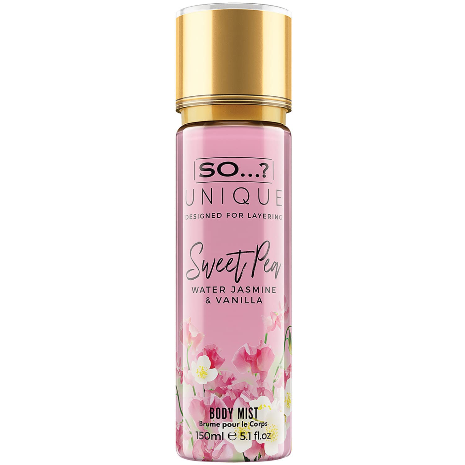 So...? Unique Sweet Pea Water Jasmine & Vanilla Body Mist 150ml