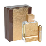 Al Haramain Amber Oud Gold 999.9 Dubai Edition Extrait De Parfum Spray 75ml + Travel Atomizer