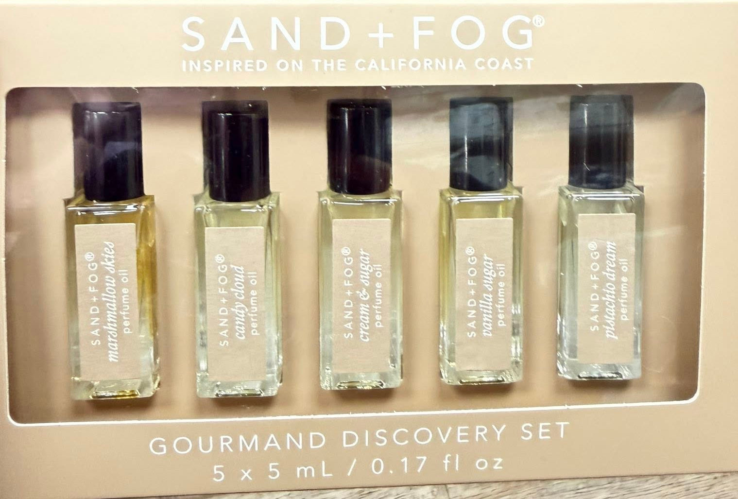 Sand + Fog Eau De Parfum Oil 5 x 5ml Gourmand Discovery Set