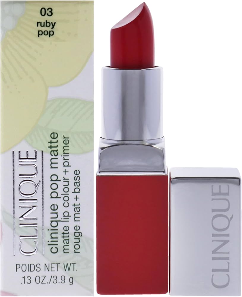 Clinique Pop Matte Lip Colour + Primer Lipstick - 03 Ruby Pop