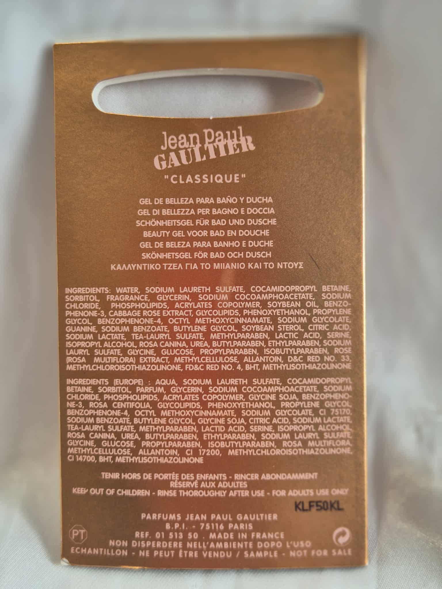 Jean Paul Gaultier Classique Beauty Bath Gel 10ml