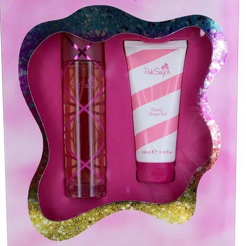 Aquolina Pink Sugar Eau De Toilette Spray 100ml + Shower Gel 100ml Gift Set