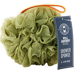 Spa Accessories Gentlemans Well Groomed Extra Rough Shower Sponge (xl Size) - Sage Green By Spa Accessories