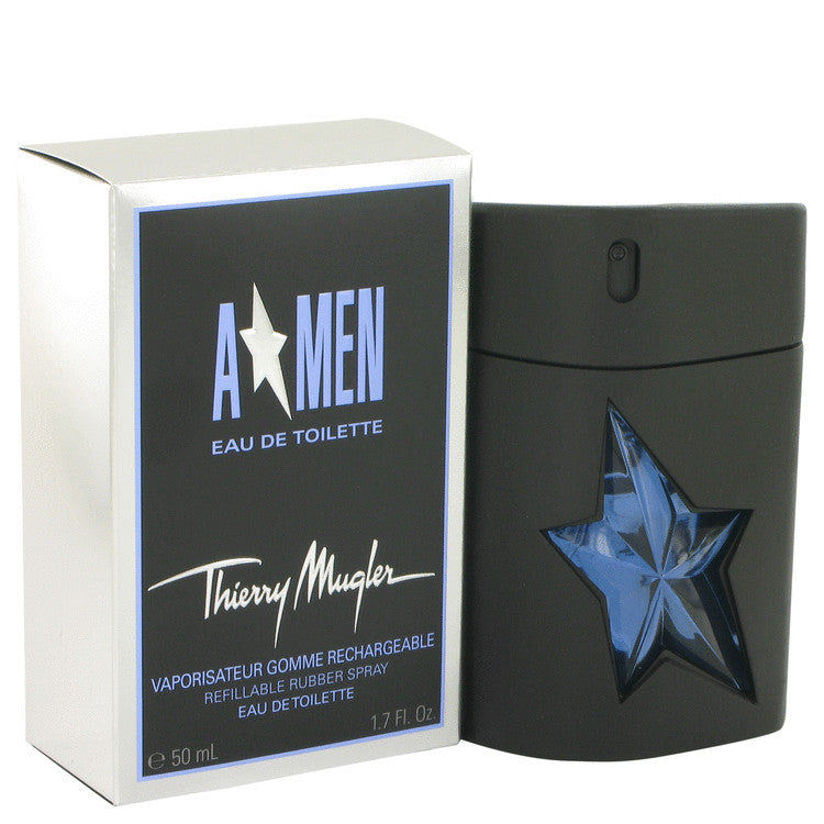 Angel by Thierry Mugler Eau De Toilette Spray Refillable (Rubber Flask) 1.7 oz for Men
