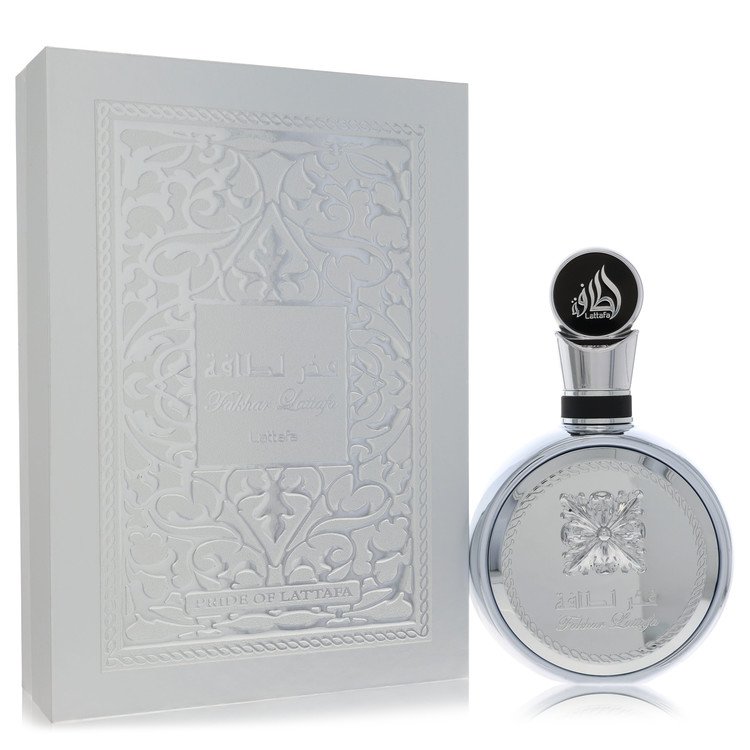 Lattafa Fakhar Platin by Lattafa Eau De Parfum Spray (Unisex) 3.4 oz for Men