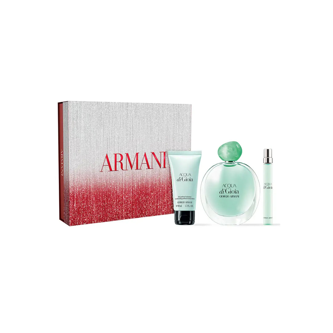 Giorgio Armani Acqua Di Gioia Eau De Parfum Spray 100ml + 10ml + BL 50ml Gift Set