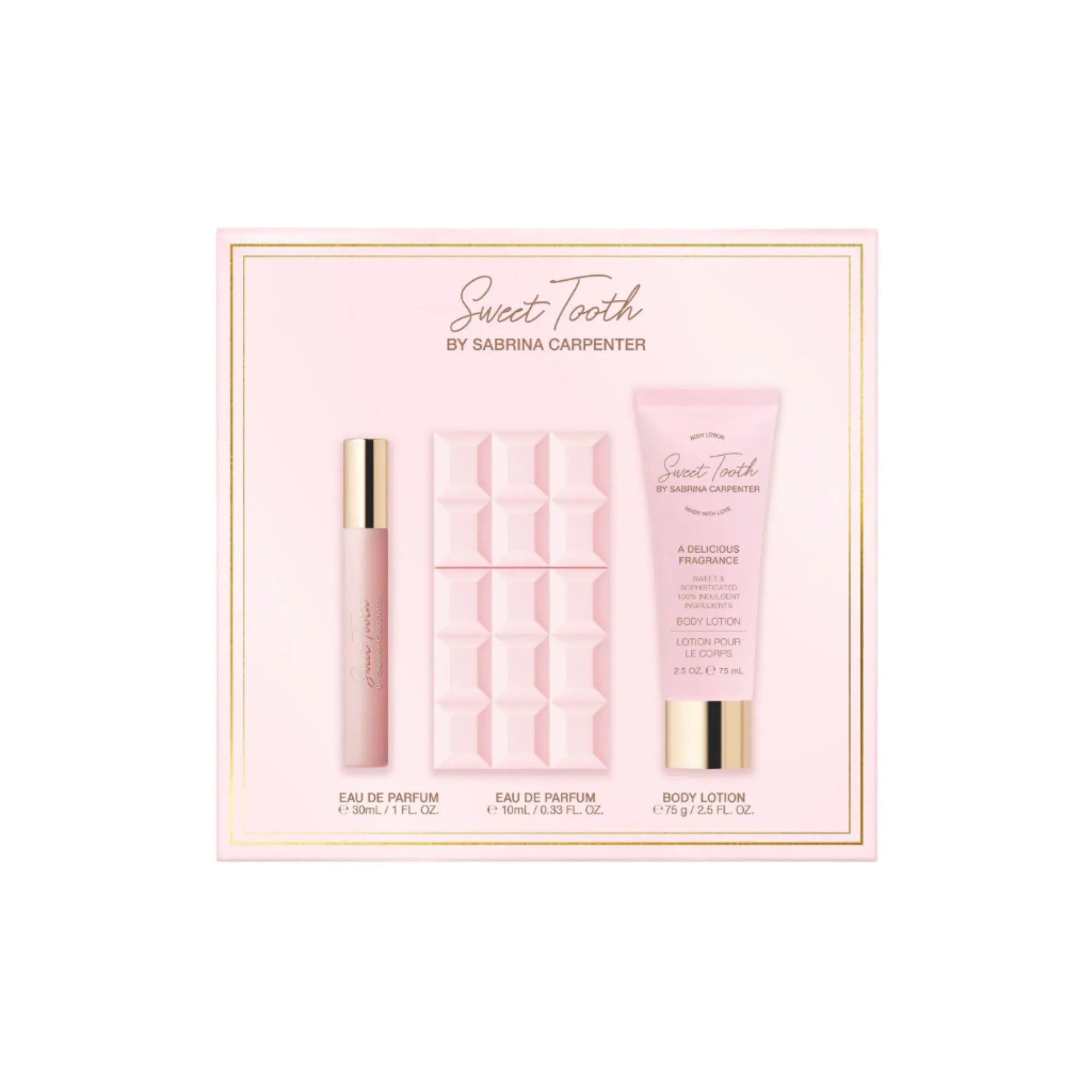 Sabrina Carpenter Sweet Tooth Eau De Parfum Spray 30ml + 10ml + Body Lotion 75ml Gift Set