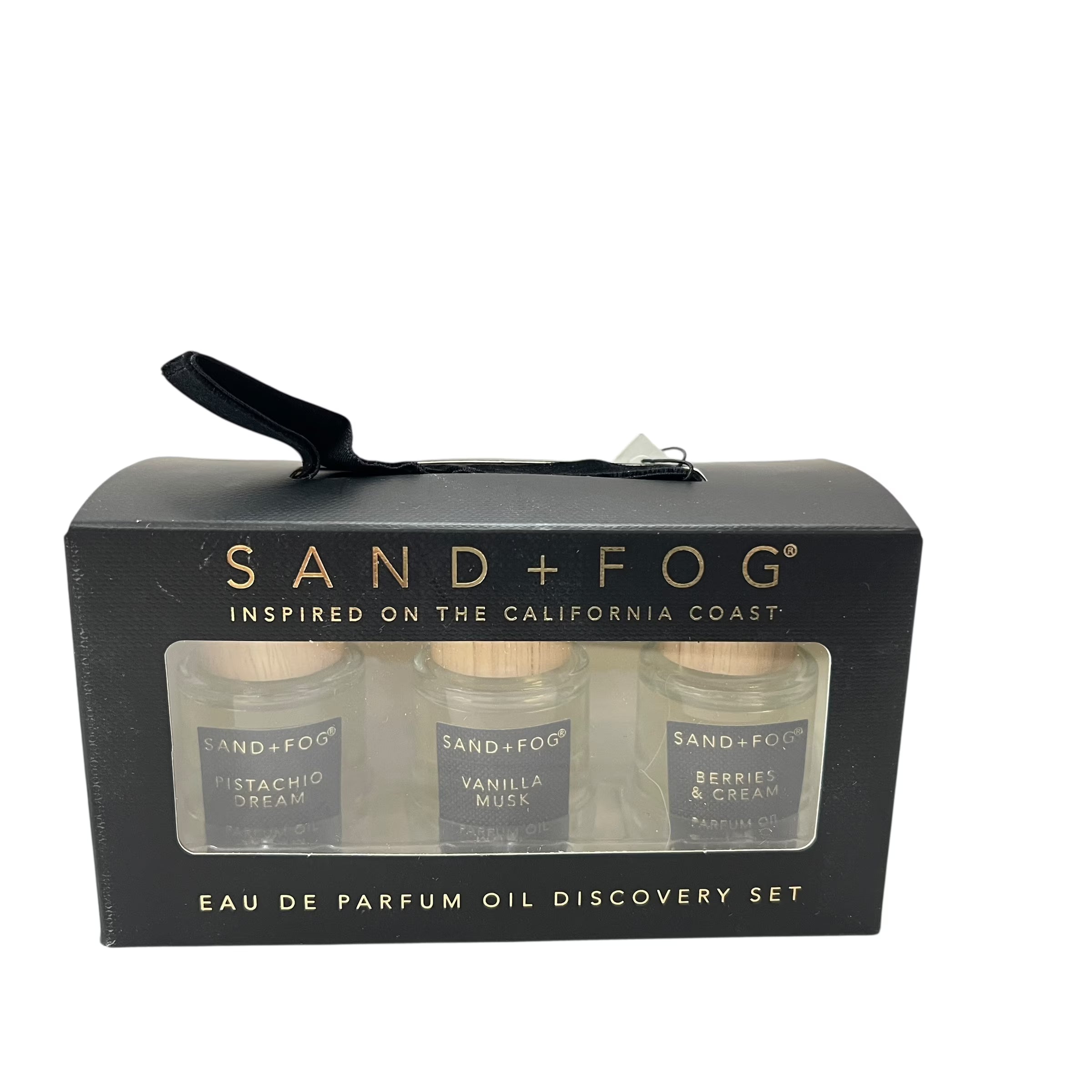 Sand + Fog Eau De Parfum Oil Discovery Set 3 x 15ml Pistachio Dream, Vanilla Musk, Berries & Cream