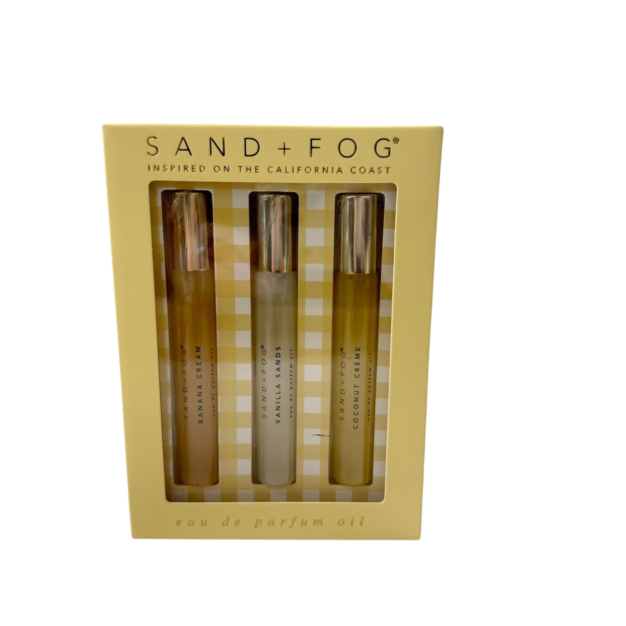 Sand + Fog Eau De Parfum Oil Rollerball 3 x 10ml Banana Cream, Vanilla Sands, Coconut Creme