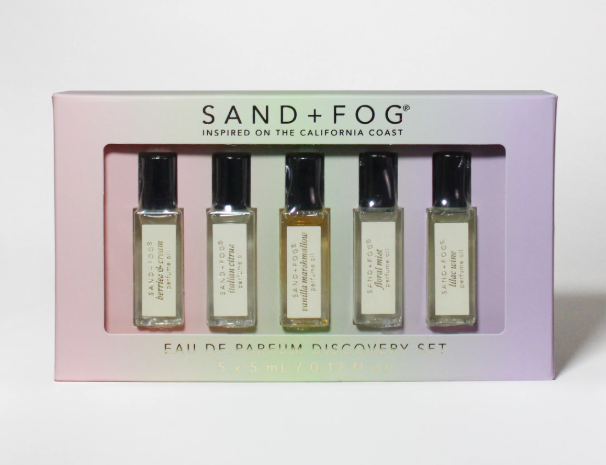 Sand + Fog Eau De Parfum Oil Rollerball Set 5 x 5ml Exploratory Sweet Discovery Set