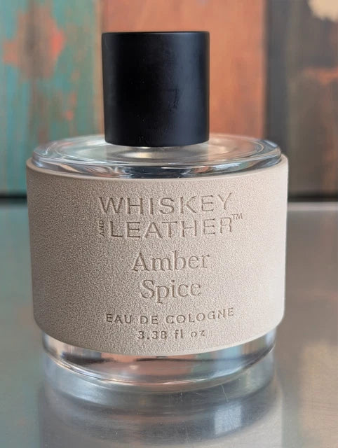 Whiskey and Leather Amber Spice Eau De Cologne Spray 100ml (Unboxed)