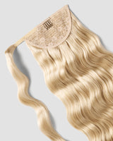 Zala Hair Extensions 100% Remy Human Hair 16" Clip-In Wavy Ponytail Ice Queen Platinum 100g