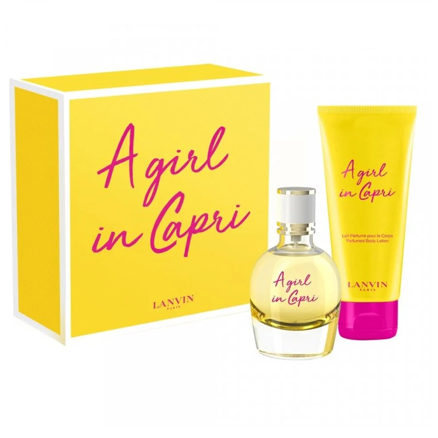 Lanvin A Girl In Capri Eau De Toilette Spray 50ml + Body Lotion 100ml Gift Set
