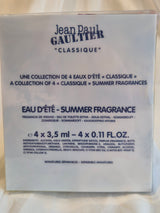 Jean Paul Gaultier Classique 4 x Eau D'ete Summer Fragrance 3.5ml Mini Gift Set Limited Edition
