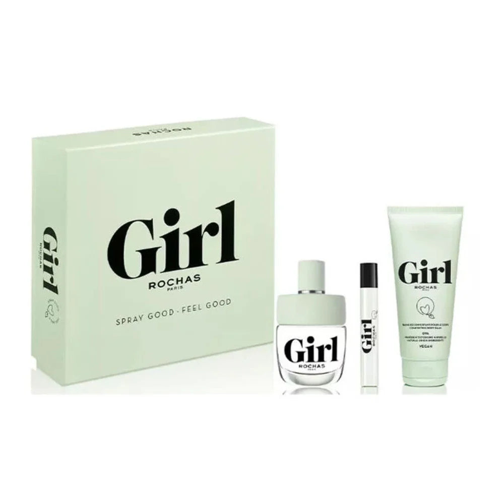 Rochas Girl Eau De Toilette Spray 40ml + 7.5ML + Perfumed Soap 75g Gift Set
