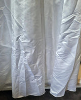 iModa White Satin Sequin Beaded Pleated Strap Wedding Deb Dress Size 8