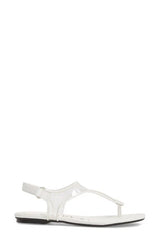 Calvin Klein Shilo Clear Mesh Soft White Patent Summer Sandal E6708 Size 37