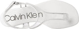 Calvin Klein Shilo Clear Mesh Soft White Patent Summer Sandal E6708 Size 37