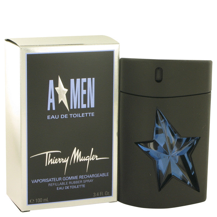 Angel by Thierry Mugler Eau De Toilette Spray Refillable (Rubber) 3.4 oz for Men
